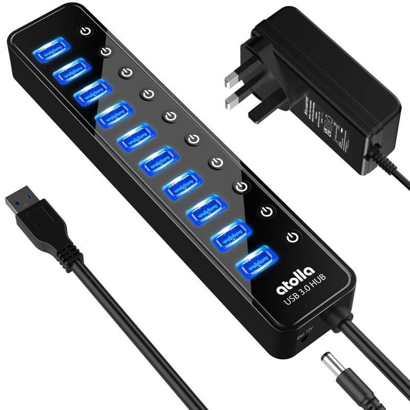 atolla 10-Port Powered USB 3.0 Hub