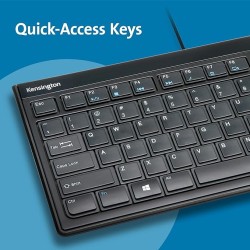 Kensington Advance Fit Full-Size Slim Keyboard (UK Layout, Black)