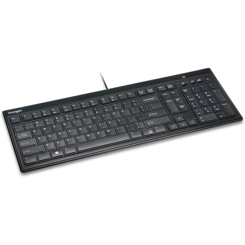 Kensington Advance Fit Full-Size Slim Keyboard (UK Layout, Black)